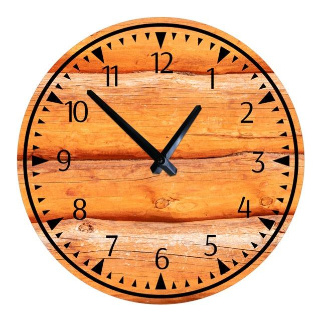 Wooden Wall Clock 10 Inch Silent Non Ticking Quartz Wall Clock 10 Inch Silent Non-Ticking Wooden Wall Clocks Battery Operated Country Retro Rustic Style Decorative for Living Room Kitchen  Retro Fashion Wood Wall Clock Decorative for Living Room Kitchen