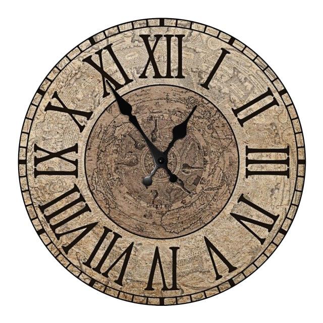 Wooden Wall Clock 10 Inch Silent Non Ticking Quartz Wall Clock 10 Inch Silent Non-Ticking Wooden Wall Clocks Battery Operated Country Retro Rustic Style Decorative for Living Room Kitchen  Retro Fashion Wood Wall Clock Decorative for Living Room Kitchen