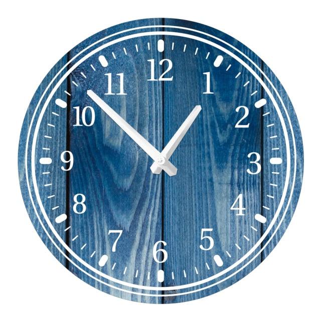 Wooden Wall Clock 10 Inch Silent Non Ticking Quartz Wall Clock 10 Inch Silent Non-Ticking Wooden Wall Clocks Battery Operated Country Retro Rustic Style Decorative for Living Room Kitchen  Retro Fashion Wood Wall Clock Decorative for Living Room Kitchen