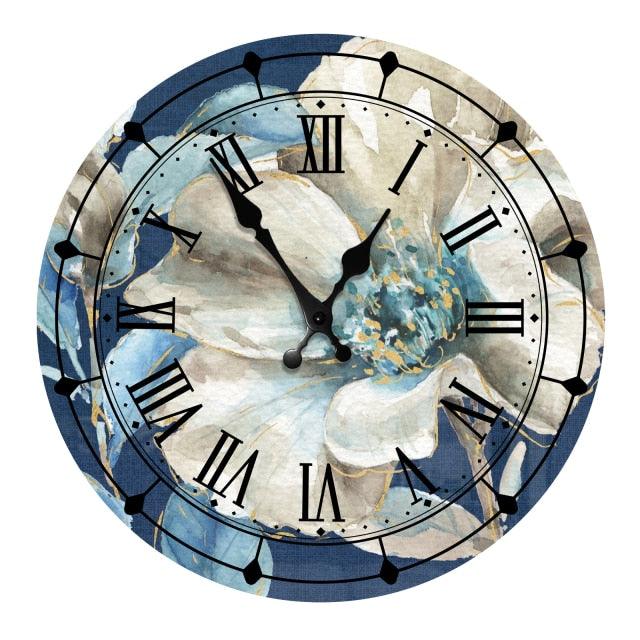 Wooden Wall Clock 10 Inch Silent Non Ticking Quartz Wall Clock 10 Inch Silent Non-Ticking Wooden Wall Clocks Battery Operated Country Retro Rustic Style Decorative for Living Room Kitchen  Retro Fashion Wood Wall Clock Decorative for Living Room Kitchen