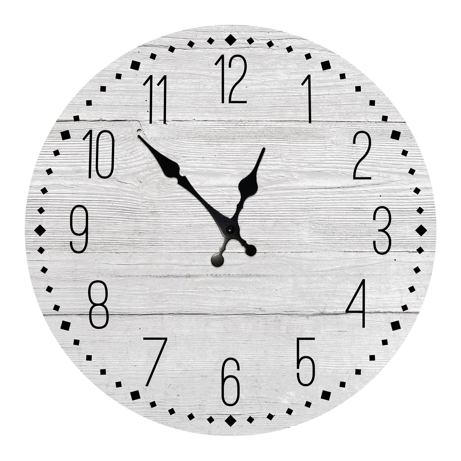 Wooden Wall Clock 10 Inch Silent Non Ticking Quartz Wall Clock 10 Inch Silent Non-Ticking Wooden Wall Clocks Battery Operated Country Retro Rustic Style Decorative for Living Room Kitchen  Retro Fashion Wood Wall Clock Decorative for Living Room Kitchen