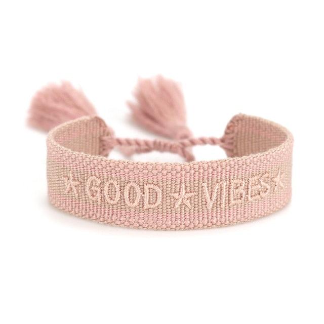 Woven Friendship Bracelets Handmade Braided Bracelet With Tassel Embroidery Rope Handmade Braided Letters Pattern Wrap Bracelets Dreamer Hope Inwrought Inspiring Friendship Handwoven Ethnic Cotton Bangle Wristband For Women Men