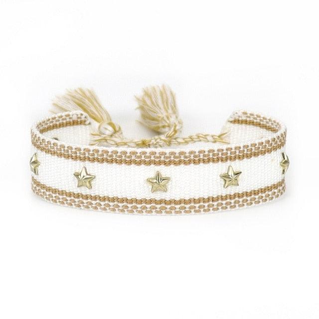 Woven Friendship Bracelets Handmade Braided Bracelet With Tassel Embroidery Rope Handmade Braided Letters Pattern Wrap Bracelets Dreamer Hope Inwrought Inspiring Friendship Handwoven Ethnic Cotton Bangle Wristband For Women Men